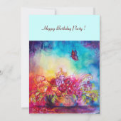 THUMBELINA, FLOWER BASKET EN BUTTERFLES KAART (Achterkant)