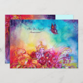 THUMBELINA, FLOWER BASKET EN BUTTERFLES KAART (Voorkant / Achterkant)