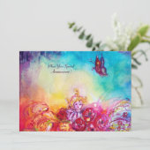 THUMBELINA, FLOWER BASKET EN BUTTERFLES KAART (Staand voorkant)