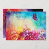 THUMBELINA, FLOWER BASKET EN BUTTERFLES KAART (Voorkant / Achterkant)