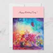 THUMBELINA, FLOWER BASKET EN BUTTERFLES KAART (Achterkant)