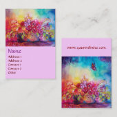 THUMBELINA, FLOWER BASKET EN BUTTERFLES VISITEKAARTJE (Voorkant / Achterkant)