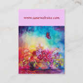 THUMBELINA, FLOWER BASKET EN BUTTERFLES VISITEKAARTJE (Achterkant)