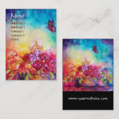 THUMBELINA, FLOWER BASKET EN BUTTERFLES VISITEKAARTJE (Voorkant / Achterkant)