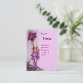 THUMBELINA MET PINK PAARSE STROOMMONOGRAM VISITEKAARTJE (Staand voorkant)