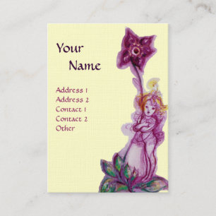 THUMBELINA MONOGRAM Paars Ultra Violet Flower Visitekaartje