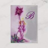 THUMBELINA MONOGRAM Ultra Violet Grey Paper Visitekaartje (Achterkant)