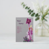THUMBELINA MONOGRAM Ultra Violet Grey Paper Visitekaartje (Staand voorkant)