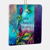 THUMBELINA PINK RUBY HEART MONOGRAM DEUR HANGER KERAMISCH ORNAMENT (Rechts)