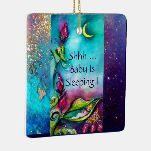 THUMBELINA PINK RUBY HEART MONOGRAM DEUR HANGER KERAMISCH ORNAMENT (Rechts)