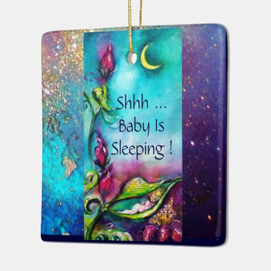 THUMBELINA PINK RUBY HEART MONOGRAM DEUR HANGER KERAMISCH ORNAMENT (Links)