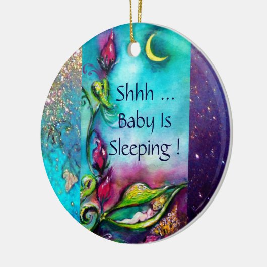 THUMBELINA PINK RUBY HEART MONOGRAM DEUR HANGER KERAMISCH ORNAMENT (Links)