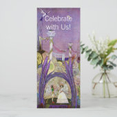 Thumbelina Queen of the Flowers Invitation Kaart (Staand voorkant)