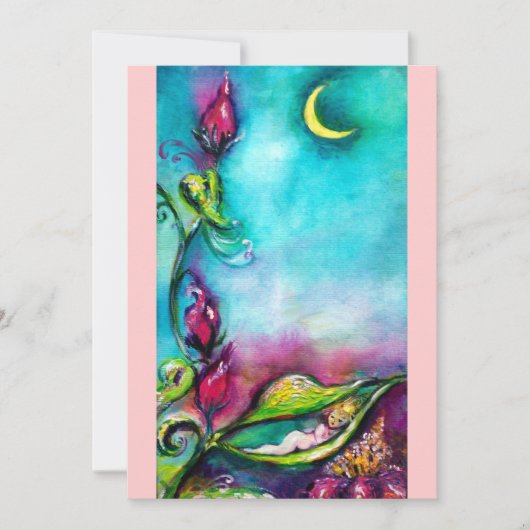 THUMBELINA roze blauw rood goud Aankondiging (Voorkant)