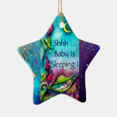 THUMBELINA SAPPHIRE STAR MONOGRAM DEUR HANGER KERAMISCH ORNAMENT (Rechts)