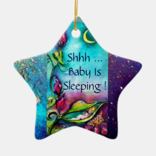 THUMBELINA SAPPHIRE STAR MONOGRAM DEUR HANGER KERAMISCH ORNAMENT