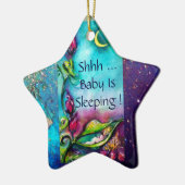 THUMBELINA SAPPHIRE STAR MONOGRAM DEUR HANGER KERAMISCH ORNAMENT (Links)