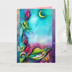 THUMBELINA SLAPEN IN DE MOONLIGHT/ROOS BASKET KAART