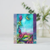 THUMBELINA SLAPEN TUSSEN ROZEN VERLATEN BRIEFKAART (Staand voorkant)