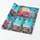 THUMBELINA SLAPEN TUSSEN ROZEN VERLATEN CADEAUPAPIER (Uitgerold)