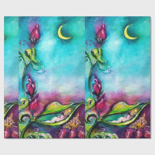 THUMBELINA SLAPEN TUSSEN ROZEN VERLATEN CADEAUPAPIER (Vlak)