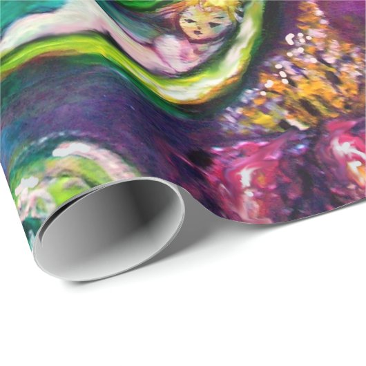 THUMBELINA SLAPEN TUSSEN ROZEN VERLATEN CADEAUPAPIER (Rol Hoek)