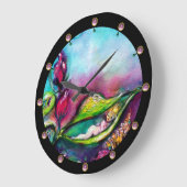 THUMBELINA SLAPEN TUSSEN ROZEN VERLATEN GROTE KLOK (Hoek)