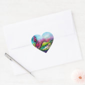 THUMBELINA SLAPEN TUSSEN ROZEN VERLATEN HART STICKER (Envelop)