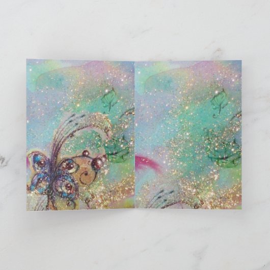 THUMBELINA SLAPEN TUSSEN ROZEN VERLATEN KAART (Binnen)