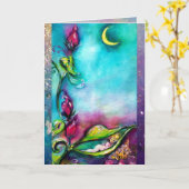 THUMBELINA SLAPEN TUSSEN ROZEN VERLATEN KAART (Gele Bloem)