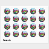 THUMBELINA SLAPEN TUSSEN ROZEN VERLATEN RONDE STICKER (Vel)