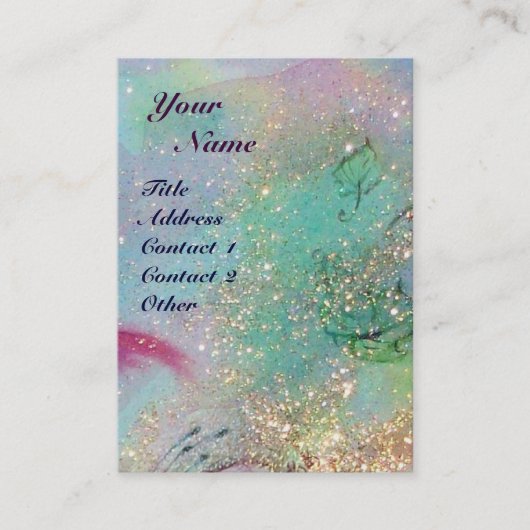 THUMBELINA SLAPEN TUSSEN ROZEN VERLATEN VISITEKAARTJE (Voorkant)