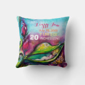 THUMBELINA SLAPING IN ROOS VERLAAT Baby Status Kussen (Achterkant)