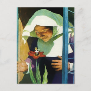 “Thumbelina” sprookjeskunst van NC Wyeth Briefkaart