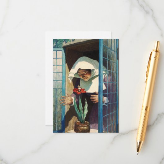 Thumbelina van Newell Convers Wyeth Informatiekaartje (Voorkant / Achterkant in situ)