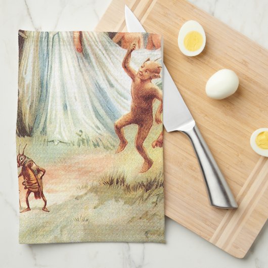 Thumbelina's bruiloft in het bos theedoek (Quarter Fold)