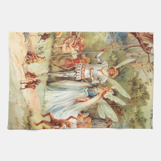 Thumbelina's bruiloft in het bos theedoek (Horizontaal)