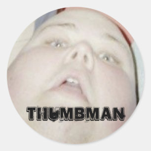 THUMBMAN-Stickers Ronde Sticker