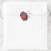 Thumbody houdt van je hart vorm vingerafdruk Stick Sticker (Tas)