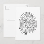 Thumbprint Labyrinth Briefkaart (Voorkant / Achterkant)