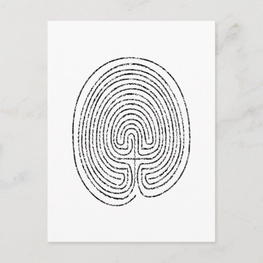 Thumbprint Labyrinth Briefkaart (Voorkant)