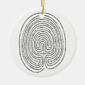 Thumbprint Labyrinth Keramisch Ornament (Voorkant)