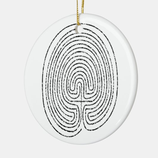 Thumbprint Labyrinth Keramisch Ornament (Links)