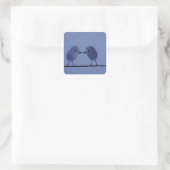 Thumbprint Lovers Vierkante Sticker (Tas)