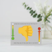 Thumbs Down Emoji-Briefkaart Briefkaart (Staand voorkant)