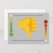 Thumbs Down Emoji-Briefkaart Briefkaart (Voorkant / Achterkant)