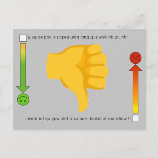 Thumbs Down Emoji-Briefkaart Briefkaart (Voorkant)