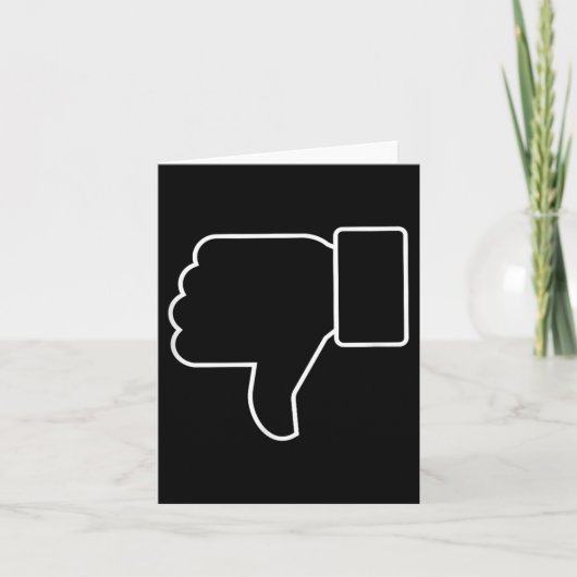 Thumbs Down, Funny, Jokes, Sarcastisch Kaart (Voorkant)