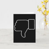 Thumbs Down, Funny, Jokes, Sarcastisch Kaart (Gele Bloem)