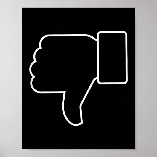 Thumbs Down, Funny, Jokes, Sarcastisch Poster (Voorkant)